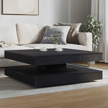 Coffee Table 360-Degree Rotatable Black Oak 90x90x34,5 cm