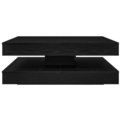 Coffee Table 360-Degree Rotatable Black Oak 90x90x34,5 cm
