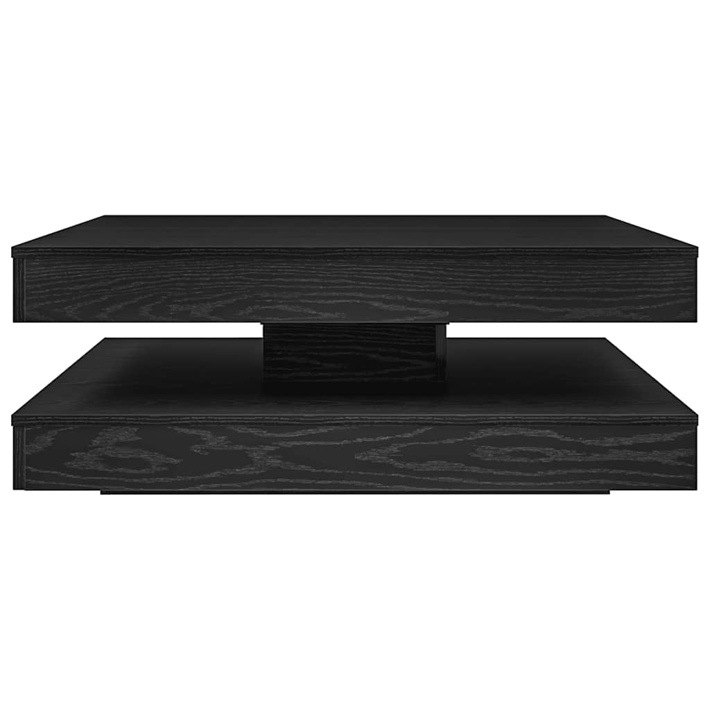Coffee Table 360-Degree Rotatable Black Oak 90x90x34,5 cm