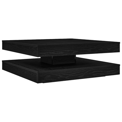 Coffee Table 360-Degree Rotatable Black Oak 90x90x34,5 cm