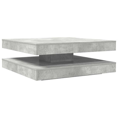Coffee Table 360-Degree Rotatable Concrete Grey 90x90x34,5 cm