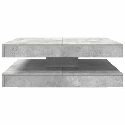 Coffee Table 360-Degree Rotatable Concrete Grey 90x90x34,5 cm