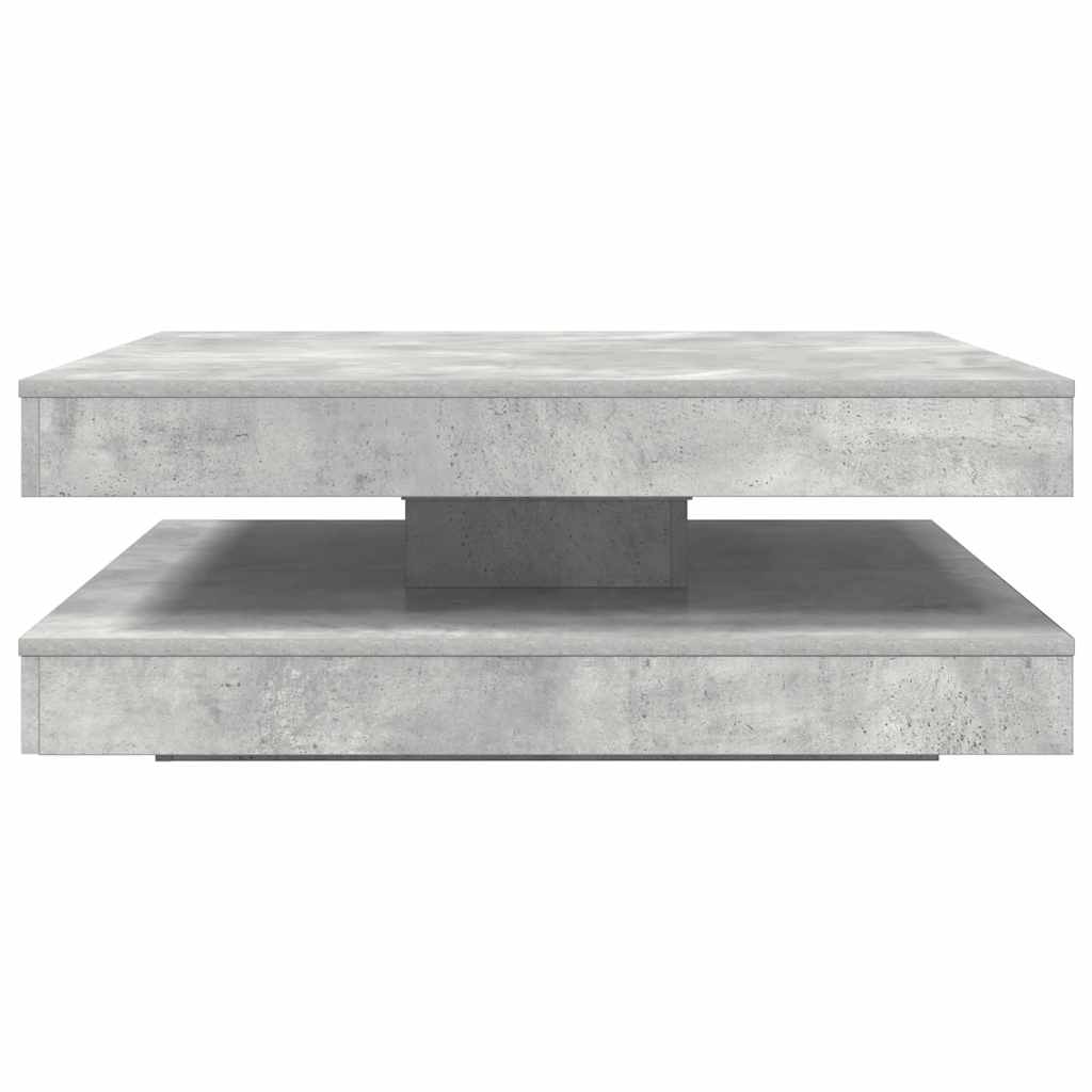 Coffee Table 360-Degree Rotatable Concrete Grey 90x90x34,5 cm