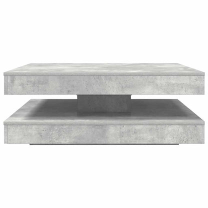 Coffee Table 360-Degree Rotatable Concrete Grey 90x90x34,5 cm