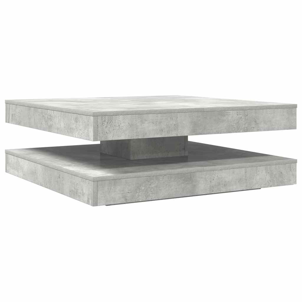 Coffee Table 360-Degree Rotatable Concrete Grey 90x90x34,5 cm
