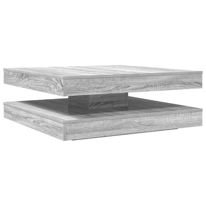 Coffee Table 360-Degree Rotatable Grey Sonoma 90x90x34,5 cm