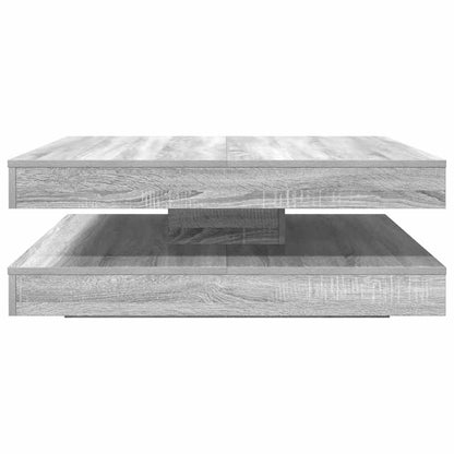 Coffee Table 360-Degree Rotatable Grey Sonoma 90x90x34,5 cm