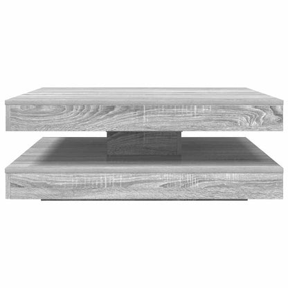 Coffee Table 360-Degree Rotatable Grey Sonoma 90x90x34,5 cm