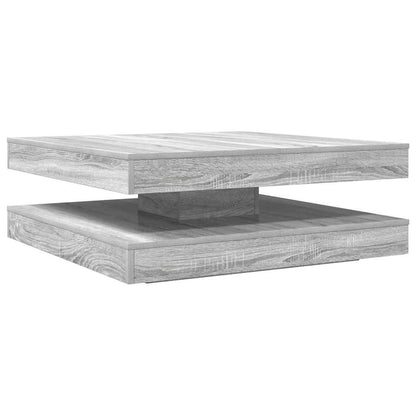 Coffee Table 360-Degree Rotatable Grey Sonoma 90x90x34,5 cm