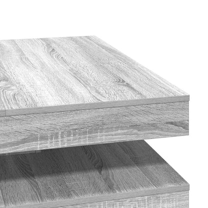 Coffee Table 360-Degree Rotatable Grey Sonoma 90x90x34,5 cm