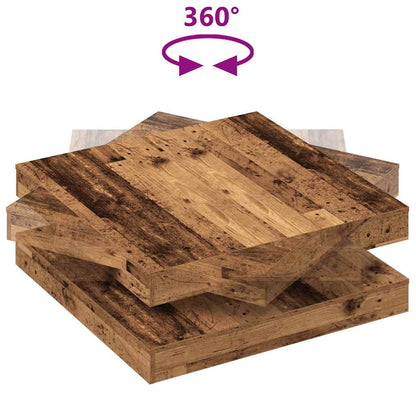 Coffee Table 360-Degree Rotatable Old Wood 90x90x34,5 cm