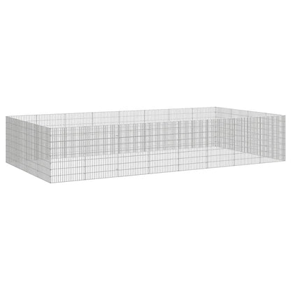 Free Range Animal Enclosure 24-Panel 54x80 cm Galvanised Iron