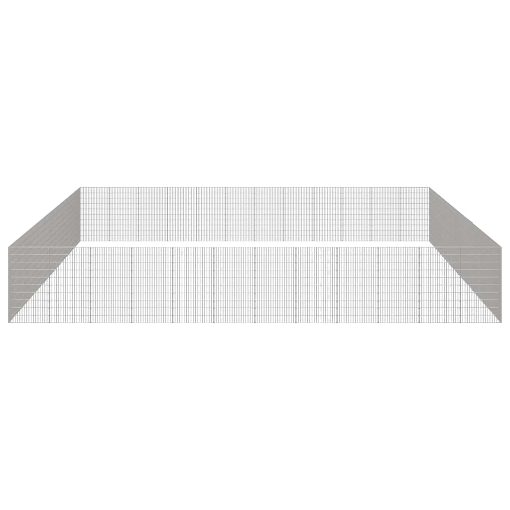 Free Range Animal Enclosure 48-Panel 54x100 cm Galvanised Iron