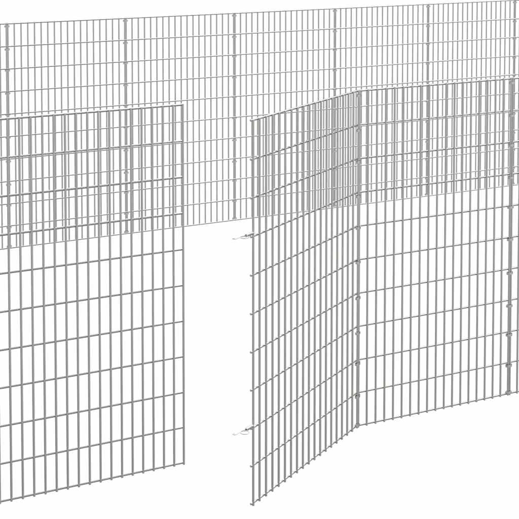 Free Range Animal Enclosure 48-Panel 54x100 cm Galvanised Iron