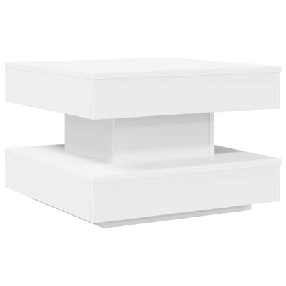 Coffee Table 360-Degree Rotatable White 50x50x34,5 cm