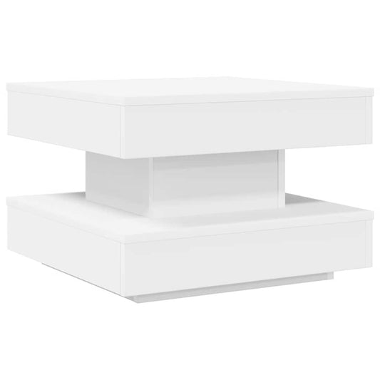 Coffee Table 360-Degree Rotatable White 50x50x34,5 cm
