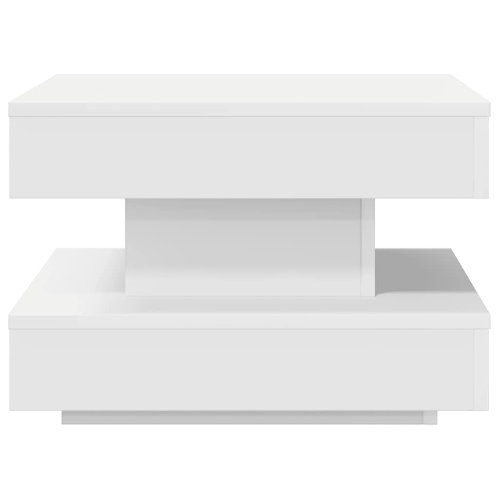 Coffee Table 360-Degree Rotatable White 50x50x34,5 cm