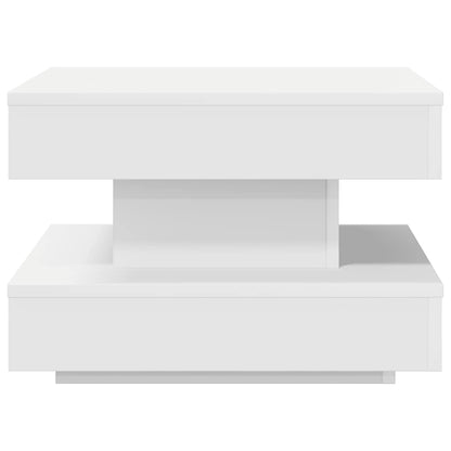 Coffee Table 360-Degree Rotatable White 50x50x34,5 cm