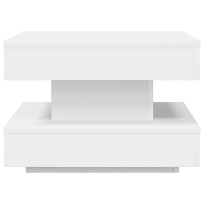 Coffee Table 360-Degree Rotatable White 50x50x34,5 cm