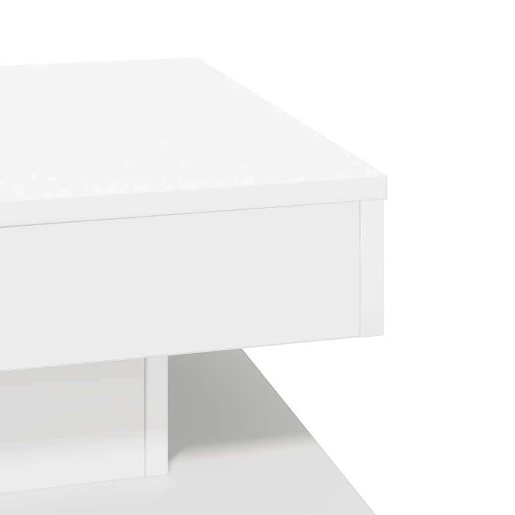 Coffee Table 360-Degree Rotatable White 50x50x34,5 cm