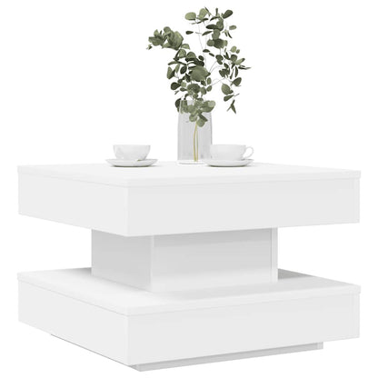 Coffee Table 360-Degree Rotatable White 50x50x34,5 cm