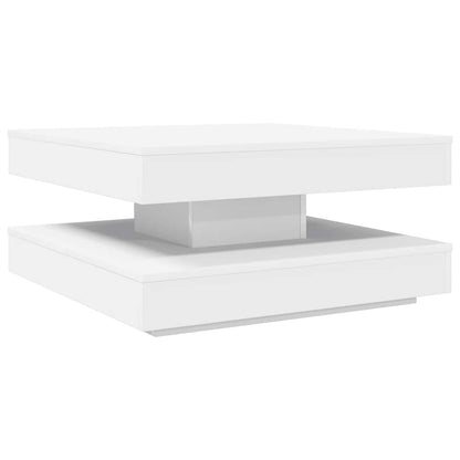 Coffee Table 360-Degree Rotatable White 70x70x34,5 cm