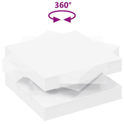 Coffee Table 360-Degree Rotatable White 70x70x34,5 cm