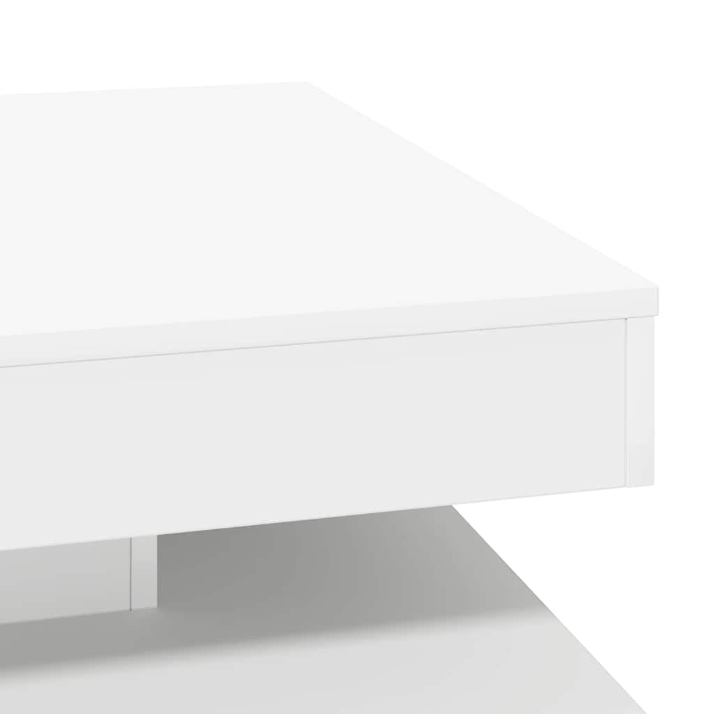 Coffee Table 360-Degree Rotatable White 70x70x34,5 cm