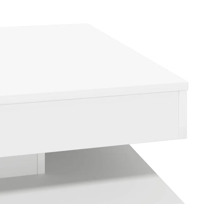 Coffee Table 360-Degree Rotatable White 70x70x34,5 cm