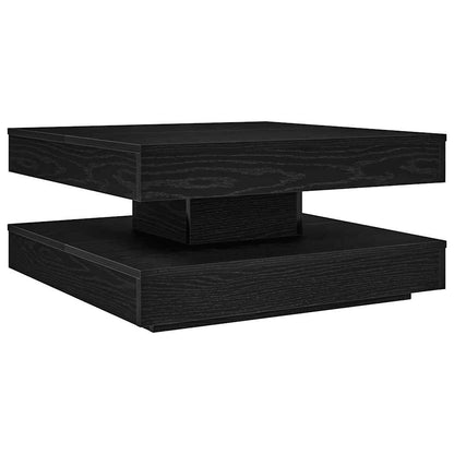Coffee Table 360-Degree Rotatable Black 70x70x34.5 cm
