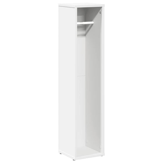 Bathroom Cabinet with Roll Holder White 20.5x20x90 cm