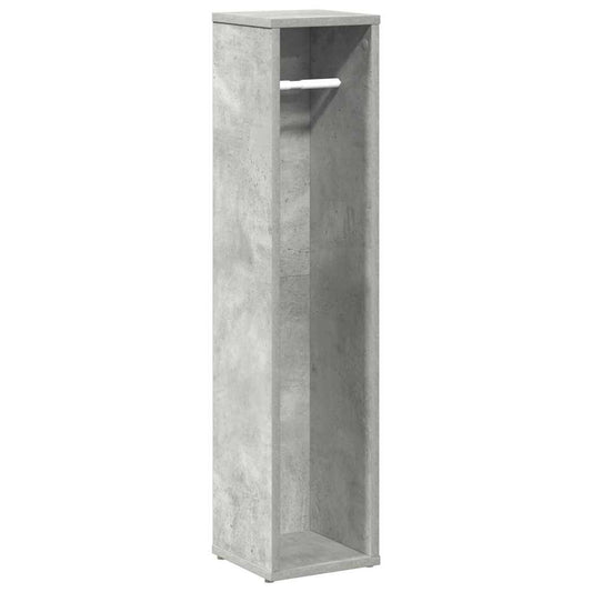 Bathroom Cabinet with Roll Holder Concrete Grey 20.5x20x90 cm