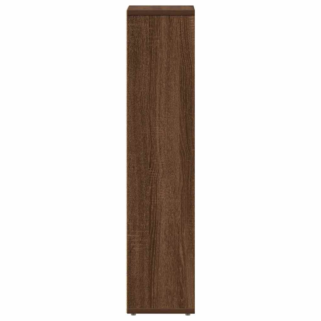 Bathroom Cabinet with Roll Holder Brown Oak 20.5x20x90 cm