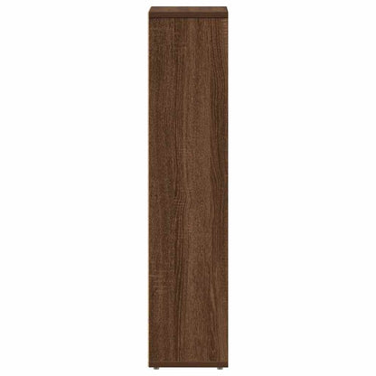 Bathroom Cabinet with Roll Holder Brown Oak 20.5x20x90 cm