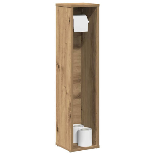 Bathroom Cabinet with Roll Holder Artisan Oak 20.5x20x90 cm