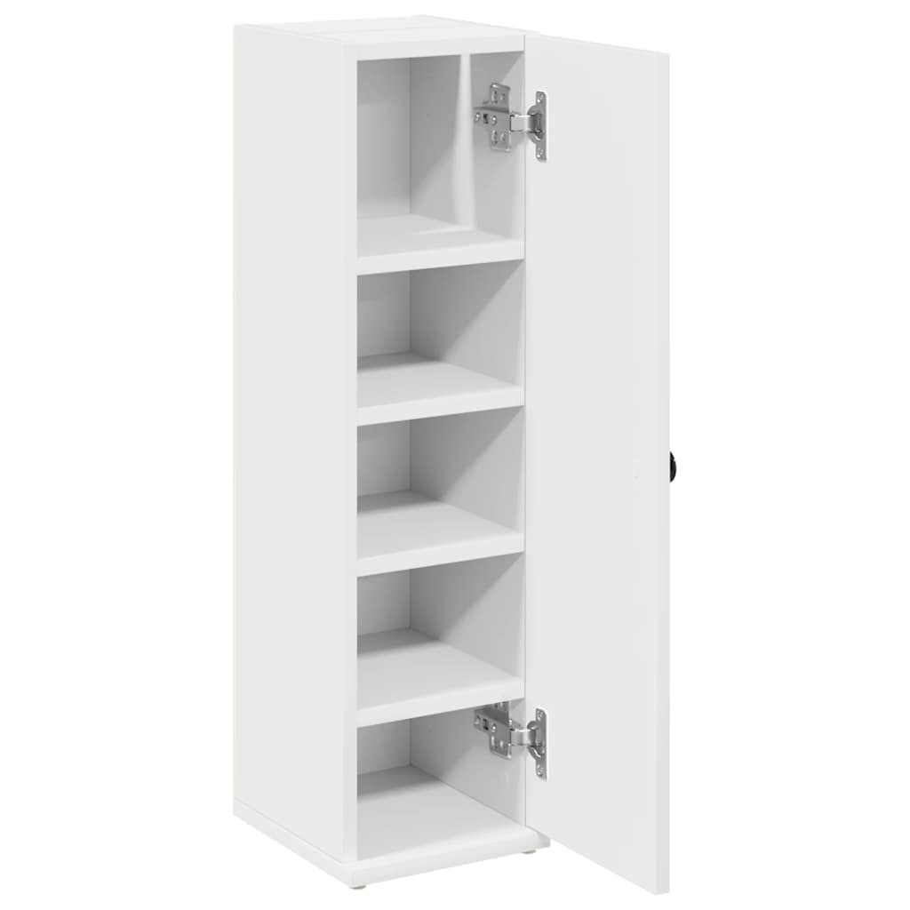 Bathroom Cabinet with Roll Holder White 20.5x22x72 cm