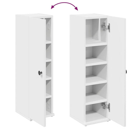 Bathroom Cabinet with Roll Holder White 20.5x22x72 cm
