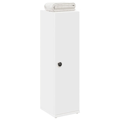 Bathroom Cabinet with Roll Holder White 20.5x22x72 cm