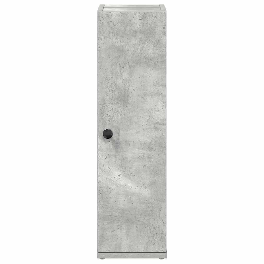 Bathroom Cabinet with Roll Holder Concrete Grey 20.5x22x72 cm