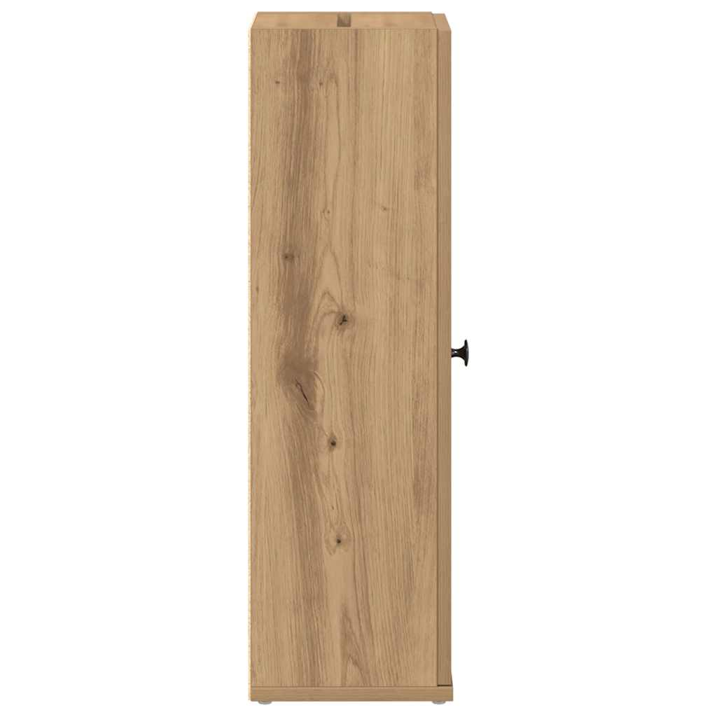 Bathroom Cabinet with Roll Holder Artisan Oak 20.5x22x72 cm