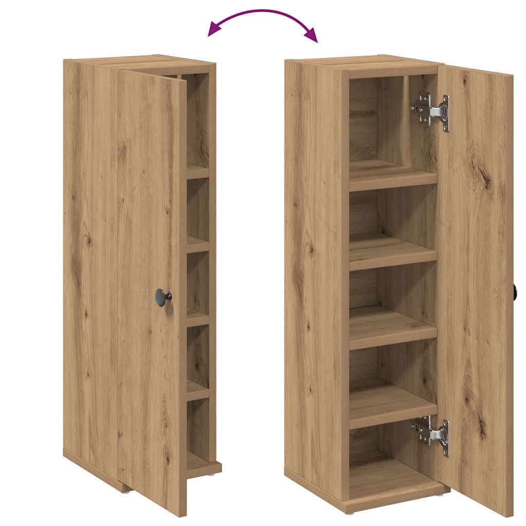 Bathroom Cabinet with Roll Holder Artisan Oak 20.5x22x72 cm