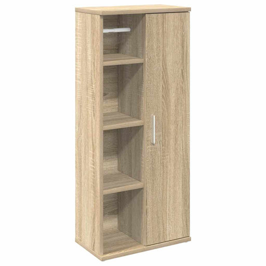 Bathroom Cabinet with Roll Holder Sonoma Oak 39x22x90 cm