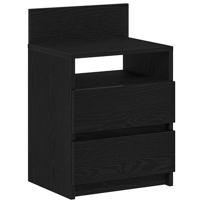 Bedside Cabinets 2 pcs with 2 Drawers Black 40x33x60 cm
