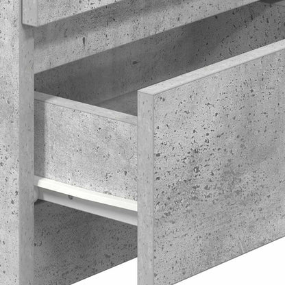 Bedside Cabinets 2 pcs with 2 Drawers Concrete Grey 40x33x60 cm