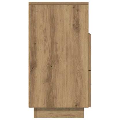 Bedside Cabinet with 2 Drawers Artisan Oak 36x36x68 cm