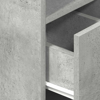 Bedside Cabinets 2 pcs with Drawer Concrete Grey 25x31x66 cm