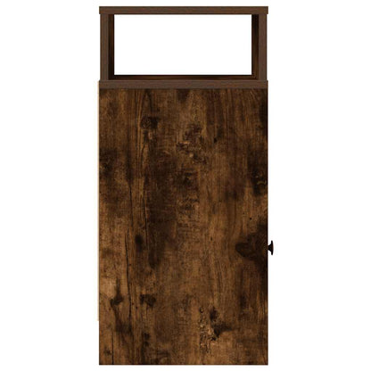 Bedside Cabinets 2 pcs with Drawer Smoked Oak 25x31x66 cm