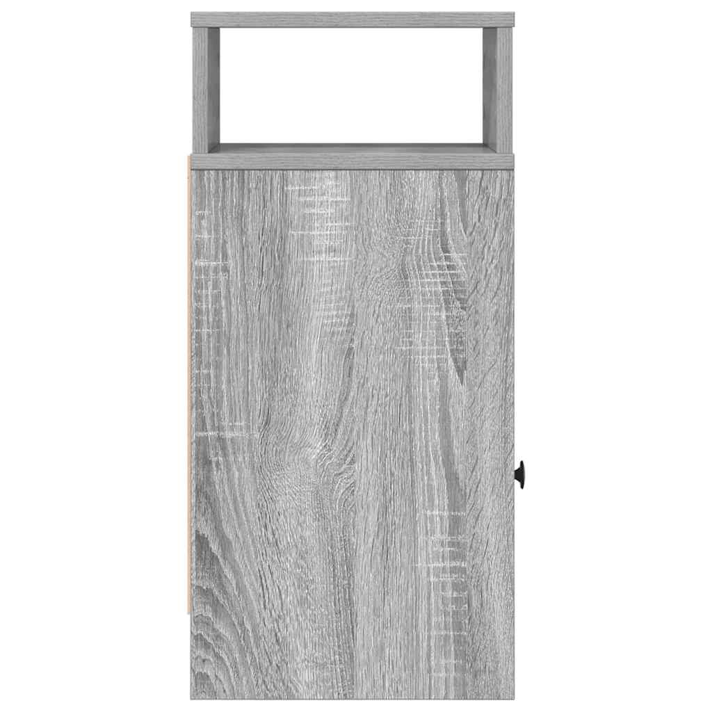 Bedside Cabinets 2 pcs with Drawer Grey Sonoma 25x31x66 cm