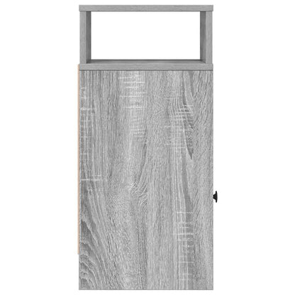 Bedside Cabinets 2 pcs with Drawer Grey Sonoma 25x31x66 cm