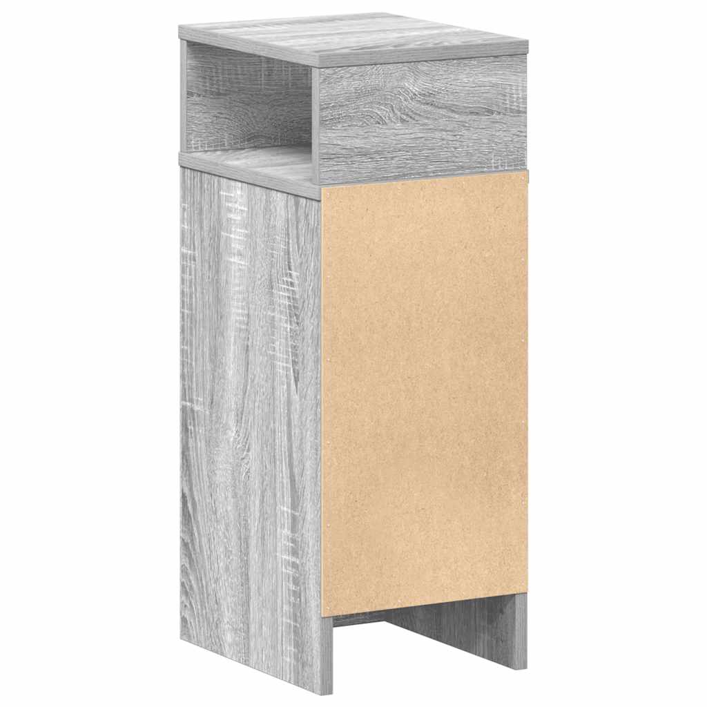 Bedside Cabinets 2 pcs with Drawer Grey Sonoma 25x31x66 cm